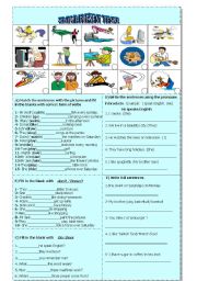 English Worksheet: Simple present tense for elementary level