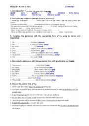 English Worksheet: ENGLISH ALIVE 4 ESO - PRACTICE TEST - UNIT 4