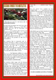 English Worksheet: KISSING UNDER THE MISTLETOE!