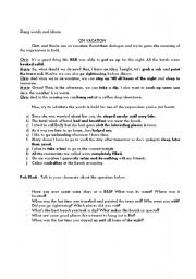 English Worksheet: Traveling slang and idioms