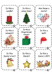 English Worksheet: Christmas - Conversation Game Cards - 1/2  ( instructions worskheet 2/2)