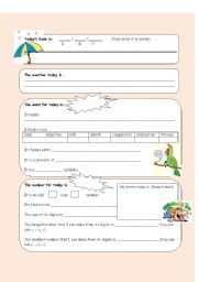 English worksheet: Starting the day