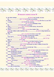 English Worksheet: Present Simple Tense. 