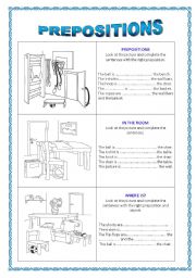 English Worksheet: PREPOSITIONS