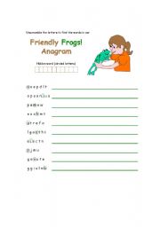 English worksheet: Anagram Activity