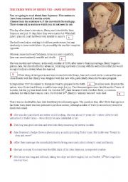 English Worksheet: THE THIRD WIFE OF HENRY VIII