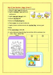 English worksheet: Happy Street 2 Revision activities