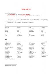 English Worksheet: Make x Do