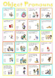 English Worksheet: Object Pronouns