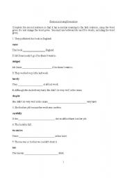 English Worksheet: Sentence transformation (test) FCE