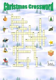 Christmas Crossword - editable with key