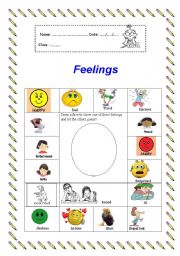 English worksheet: Feelings