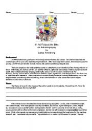 English worksheet: Lance Armstrong