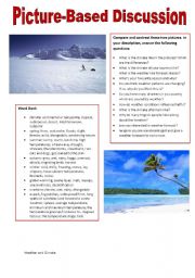 English Worksheet: Picture-based Discussions: Weather and Climate