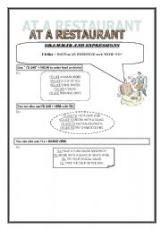 English Worksheet: At a restaurant