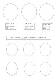 English Worksheet: draw physical descriptions