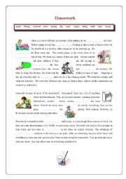 English Worksheet: housework