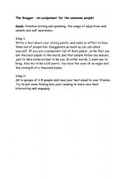 English Worksheet: The Bragger