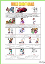 English Worksheet: Mixed conditionals