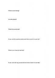 English Worksheet: interview