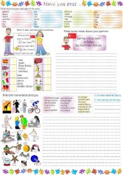 English Worksheet: Have you ever...