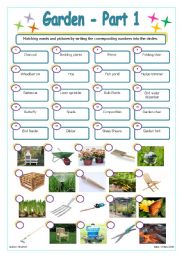 English Worksheet: Garden - Part 1