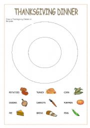 English Worksheet: Thanksgiving Dinner