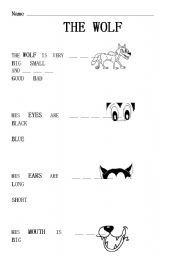 English worksheet: THE WOLF