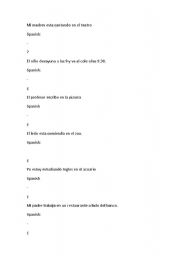 English worksheet: To be and to have