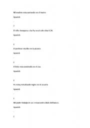 English Worksheet: To be and to have
