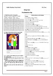 English Worksheet: The generation gap