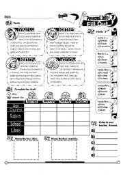 English Worksheet: Fill Out Series_01 Personal Info (Fully Editable + Key)