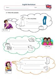 English Worksheet: Possessive Adjectives