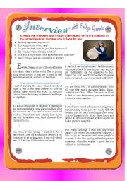 English Worksheet: Reading - Interview with the deaf musician Evelyn Glennie 