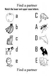 English Worksheet: Find a partner