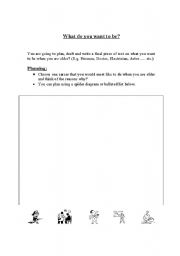 English worksheet: What do you want to be?