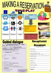 English Worksheet: MAKING A RESERVATION- TOURISM (ROLE- PLAY)