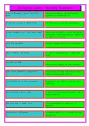 English Worksheet:  Common Idioms : Matching flashcards