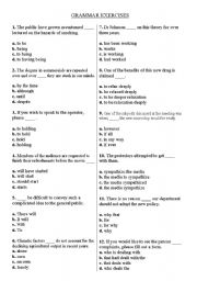 English Worksheet: ECPE Grammar