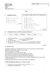 English worksheet: Test