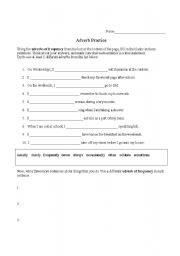 English Worksheet: Adverb Worksheet