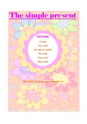 English Worksheet: simple present