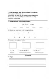 English worksheet: The alphabet