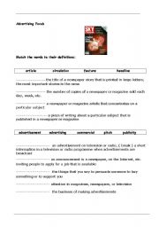 English Worksheet: Advertising