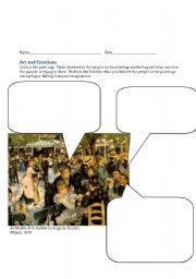 English Worksheet: Art and Emotion: Writing