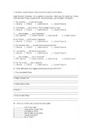 English Worksheet: Grammar Exercises