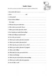 English Worksheet: Teachers Teasers