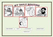 English worksheet: my  daily routine excellent sheet fro everyone