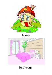 Rooms in My House Set. Flashcards.