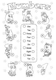 English Worksheet: Numbers